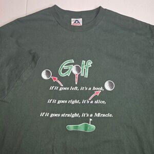 Alstyle Apparel & Activewear Green Golf T-shirt Funny -1314